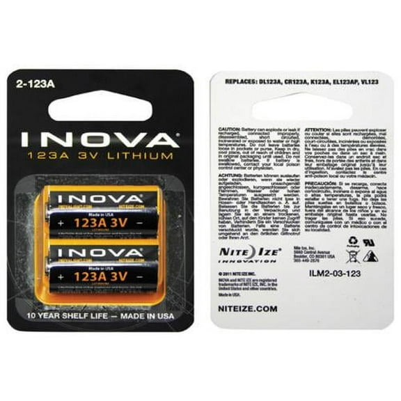 Nite Ize Ilm2-03-123 Inova Lithium Batteries, 2-Pack