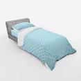 thumbnail image 3 of Ambesonne Modern Bedding Set 4 Pcs, Wavy Water Lines Circled, Queen, Pale Blue and White, 3 of 3