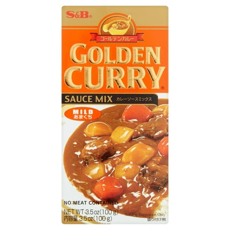 (3 Pack) S&B Mild Curry Golden Sauce Mix, 3.5 oz