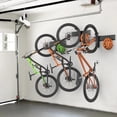 thumbnail image 2 of Portabicicletas giratorio de pared TORACK para 3 bicicletas y cascos, 2 of 8