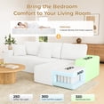 thumbnail image 5 of 108" Boneless Sofa Couch for Living Room, Neche L-Shaped Corduroy Sectional, White-Right, 5 of 5
