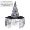 thumbnail image 4 of Sombrero de bruja de telaraña de Halloween de 3 piezas, accesorios de decoración, sombrero puntiagudo no tejido, 4 of 5