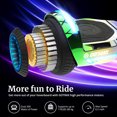thumbnail image 3 of GOTRAX GLIDE PRO Bluetooth Hoverboard, 6.5" Wheels and 7 Colors Lights Self Balancing Scooters for 44-176lbs Kids Adults Multicolor, 3 of 8