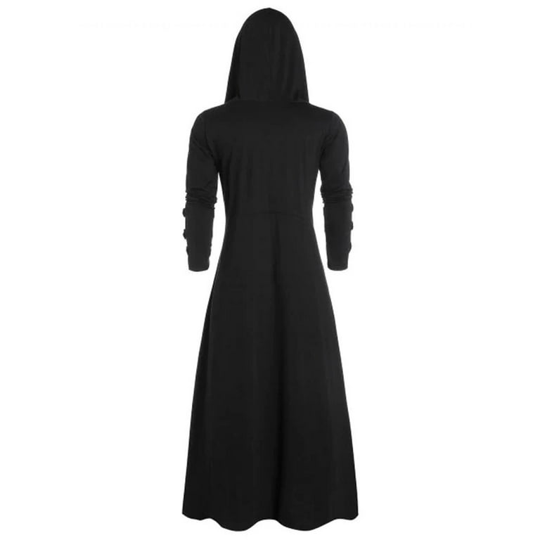 Steampunk hooded trench coat deals