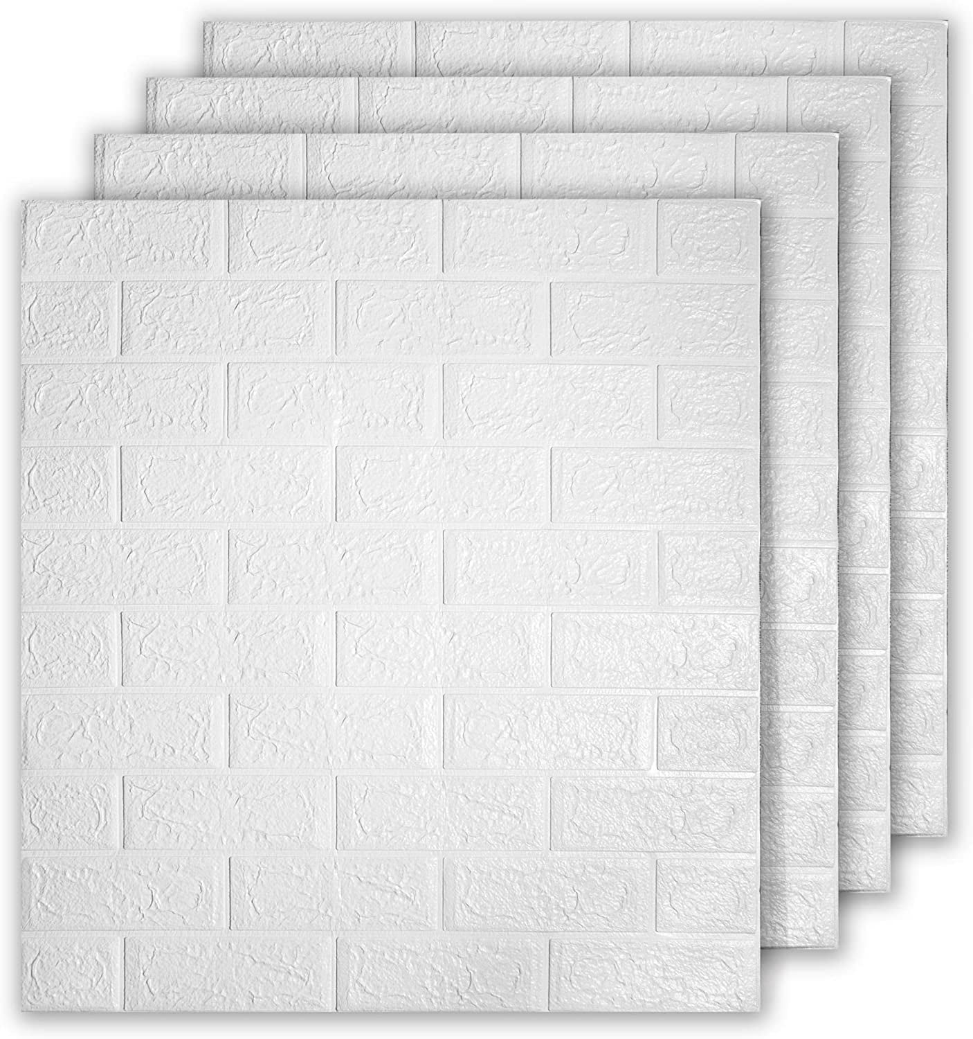 Buy Smart Profile 3D Wall Panels Peel and Stick White Brick Self