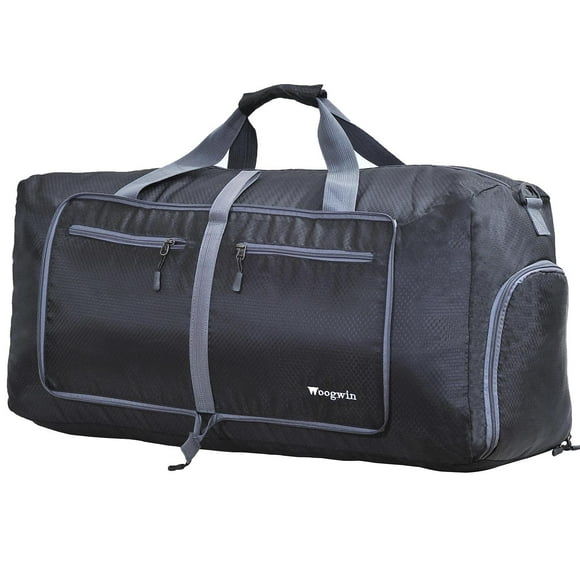 Bolsa de viaje Woogwin, impermeable, 60 L, grande, negra