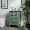 thumbnail image 2 of Elegant Decor Rhodes 24" Single Marble Top Bathroom Vanity in Vintage Mint, 2 of 16