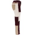 thumbnail image 3 of Nituyy Jeans Droits Taille Haute Patchwork Contrasté pour Femmes, 3 of 6