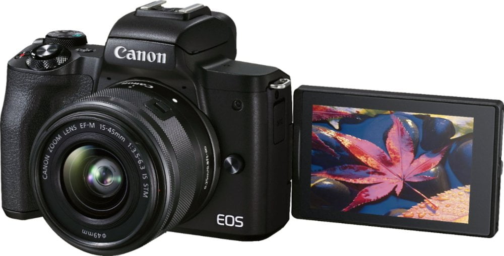 hydrogen bogstaveligt talt Regeneration Canon EOS M50 Mark II - Digital camera - mirrorless - 24.1 MP - APS-C - 4K  / 24 fps - 3x optical zoom EF-M 15-45mm IS STM lens - Wi-Fi, Bluetooth -  black - Walmart.com