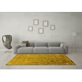 thumbnail image 3 of Ahgly Company Indoor Round Oriental Yellow Industrial Area Rugs, 4' Round, 3 of 4