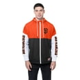 thumbnail image 4 of Men's-New Era  Black/Orange San Francisco Giants Color Block Full-Zip Hoodie Windbreaker, 4 of 5