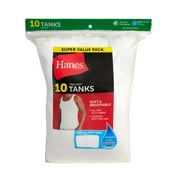 Hanes Mens Tank Tops Undershirt, Moisture-Wicking, Cotton Ribbed Tanks, White or Black/Grey Multipacks