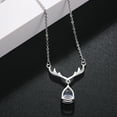 thumbnail image 3 of Emma Manor 925 Sterling Silver Antlers Pendant Necklace Set, Made With AAA Pear Shape Cubic Zirconia, 18”, 3 of 8