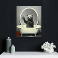 thumbnail image 4 of EastSmooth Black and White Animals Wall Art Bear Take Bath in A Bathtub Pictures Poster Funny Bathroom Decor Canvas Prints Painting for Kid's Room Bedroom Home Decoration Framed, 4 of 4
