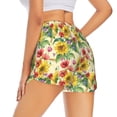 thumbnail image 3 of Disketp Sunflower Cornflower Poppy Print Women's Shorts Workout Shorts for Athletic Gym Running Shorts with Phone Pockets XX-Large, 3 of 8