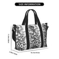 thumbnail image 2 of Travel Duffle Bag Monochrome Botanical Illustration Travel Tote Bags Carry on Luggage Waterproof Weekender Bags with Top Handle Adjustable Shoulde Strap for Travel Gym, 2 of 5