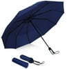 Folding Umbrella 10 Ribs Compact Travel Umbrella, Automatic Umbrella, Folding Umbrellas-Dark Blue