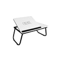 thumbnail image 1 of Rae Dunn Bureau Pliant pour Ordinateur Portable - Table de Travail en Bois avec Support pour Canapé, Lit et Sofa pour Ordinateur - Pieds Pliants, Inclinaison Réglable - à Utiliser comme Plateau de Lecture et de Déjeuner, 1 of 4