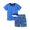 Blue, variant on HCYSFG Boys Whale Graphic Outfit Sets 2 Piece Crewneck Short Sleeve Elastic Waist Clothing Sets T Shirt And Shorts Matching Sets