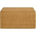 thumbnail image 3 of 36 Inch Square Rattan Coffee Table, Waterfall Edges, Natural Textured Brown, 3 of 5
