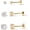 Yellow Gold 2-4 Millimeters (Set of 3), variant on 14K Gold Plated Solid 925 Sterling Silver Post Cubic Zirconia Stud Flat Back Earrings for Women | Cartilage Earring | Helix Piercing Jewelry | Small Stud Earrings for Women