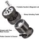 thumbnail image 2 of Hand Crank Herb Grinder, 2.5 Inch Large Capacity Spice Grinder with Handle and Magnetic Lid, 4 Pieces Zinc Alloy Grinder with Drawer and Pollen Collec, 2 of 5