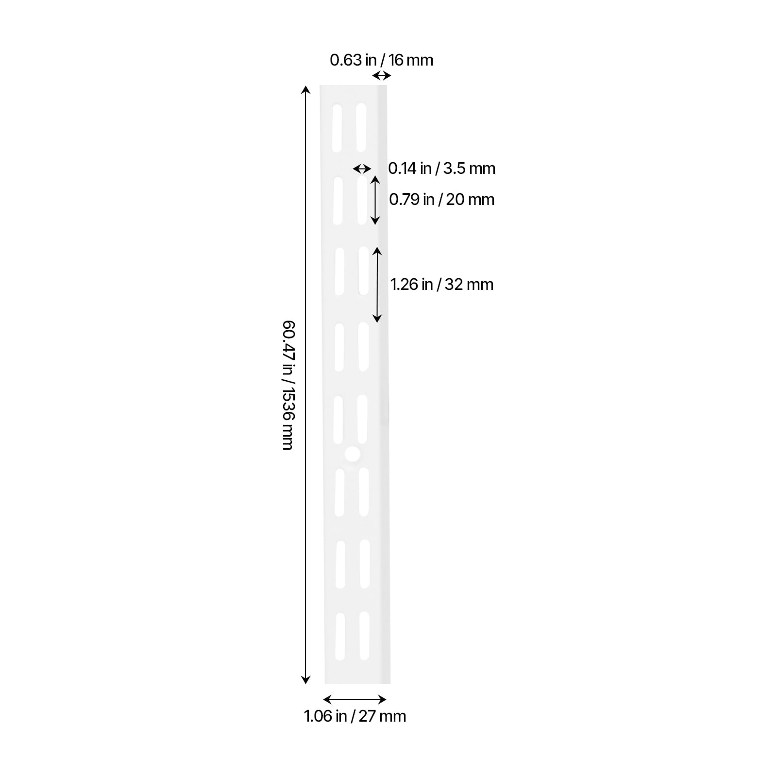 VEVOR Shelf Pilaster, 60-inch 5 Pack, Dual Track Upright Wall Shelving System, Heavy Duty Support System Twin Slot Shelf Rails, 25 Screws, Suitable for Cabinet Closet Organization Storage, Silver