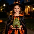 thumbnail image 6 of Voglyf Halloween Burlap Drawstring Gift Bags 5.5X4 Inch, Pumpkin Ghost Print Small Linen Goodie Candy Pouches, Gift Sacks for Thanksgiving Party Favors Trick or Treat Candy Packaging(C), 6 of 8