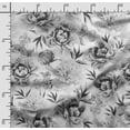 thumbnail image 2 of Soimoi Chinese Floral Print,Cotton Poplin, Sewing Fabric Sold by The Yard 42 Inch Wide,Sewing Craft Quilting/Quilt Making Fabric, Gray, 2 of 5