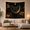 Moth Crescent Moon, variant on Moth with Luminous Wings Against a Starfield and Moon Phases, Mystical Celestial for Dark Decor Lovers, Ethereal Night Sky Art, Halloween Gift, Tapestry Wall Hanging for Bedroom and Living Room
