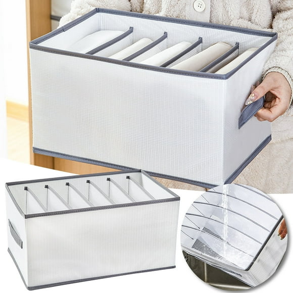 Iumwxz Organizers and Storage Folding Clothes Storage Box Wardrobe Compartment Storage Box Household Drawer Clothes and Pants Storage Box Dresser Shelf Cabinet As Show Oxford Cloth Holiday Saving