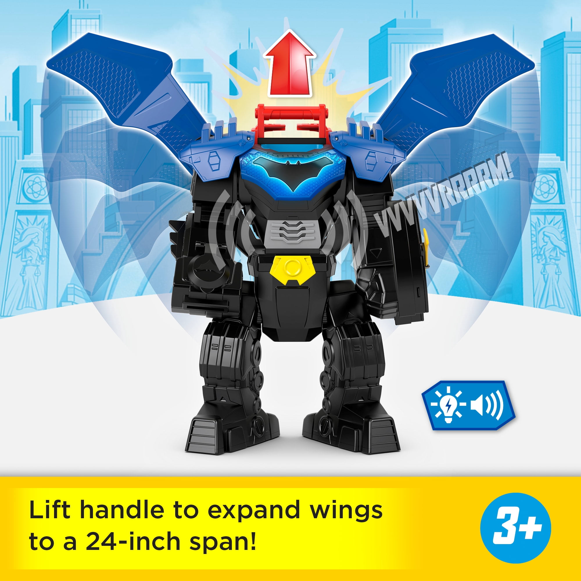Fisher-Price Imaginext DC Super Friends Batman Flight Mech Toy with Lights, Sounds & Action Figure