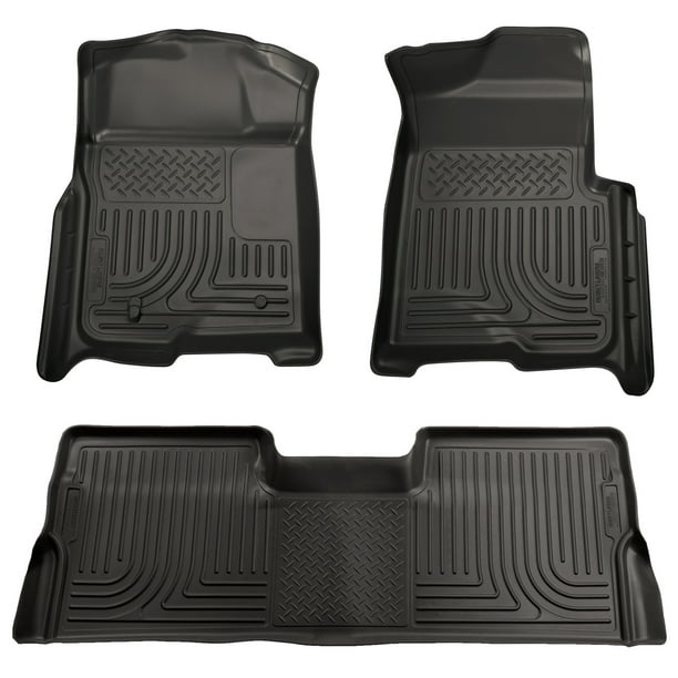 Husky Liners Front & 2nd Seat Floor Liners (Footwell Coverage) Fits 09