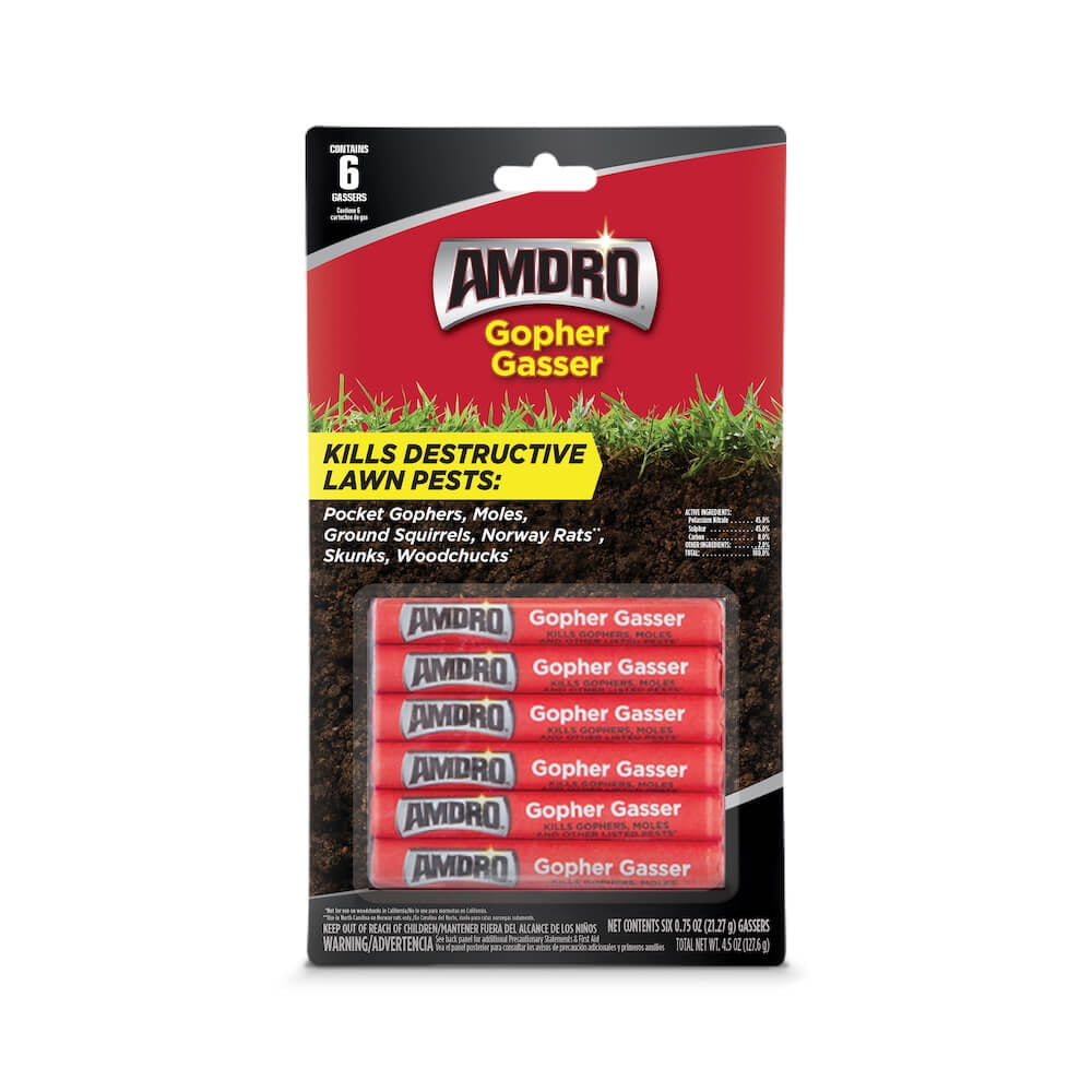 Amdro Gopher Gasser, Controls Gophers, Moles & Skunks; 6 Pack