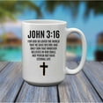 thumbnail image 5 of Bible Verse Scripture John 3 16 Gift for Christian 11oz 15oz White Coffee Mug, 5 of 5