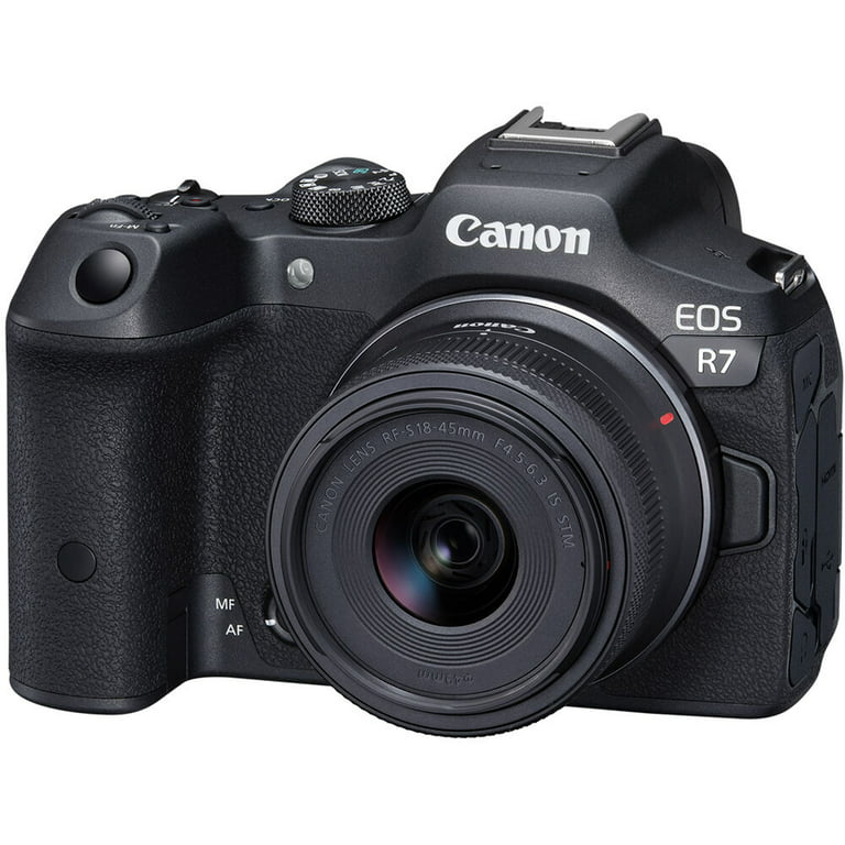 Canon EOS R10 Mirrorless Camera (5331C002) + Sony 64GB Tough SD Card + Bag  + Card Reader + Flex Tripod + Hand Strap + Memory Wallet + Cap Keeper +