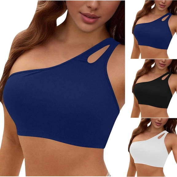 Sentmoon Supportive Bikini Top Curvy Bathing Suits for Women Tummy Control Push Up Solid Color Oversized Spaghetti Strap Backless Swimsuits for Women Summer Beach Necessities