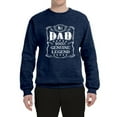 thumbnail image 2 of Wild Bobby, No. 1 Dad Genuine Legend Father's Day Unisex Crewneck Sweatshirt, Vintage Heather Navy, Small, 2 of 6