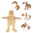 thumbnail image 1 of Figura de robot de madera sin terminar para manualidades, 1 of 4