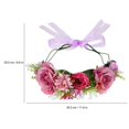 thumbnail image 3 of Handmade Flower Hairband Flower Crown for Decor 2Pcs Durable Cloth Material, 3 of 3