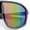 Grey - Pink Rainbow Mirror, variant on Mens Oversized Shield Color Mirror Sport Wrap Plastic MTB Rectangle Sunglasses Black - Orange Mirror