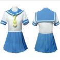thumbnail image 4 of Disfraz de anime Cicadas Cry para mujer, vestido de manga corta, falda plisada, chaleco color caqui, sombrero, traje de carnaval para Halloween, 4 of 5