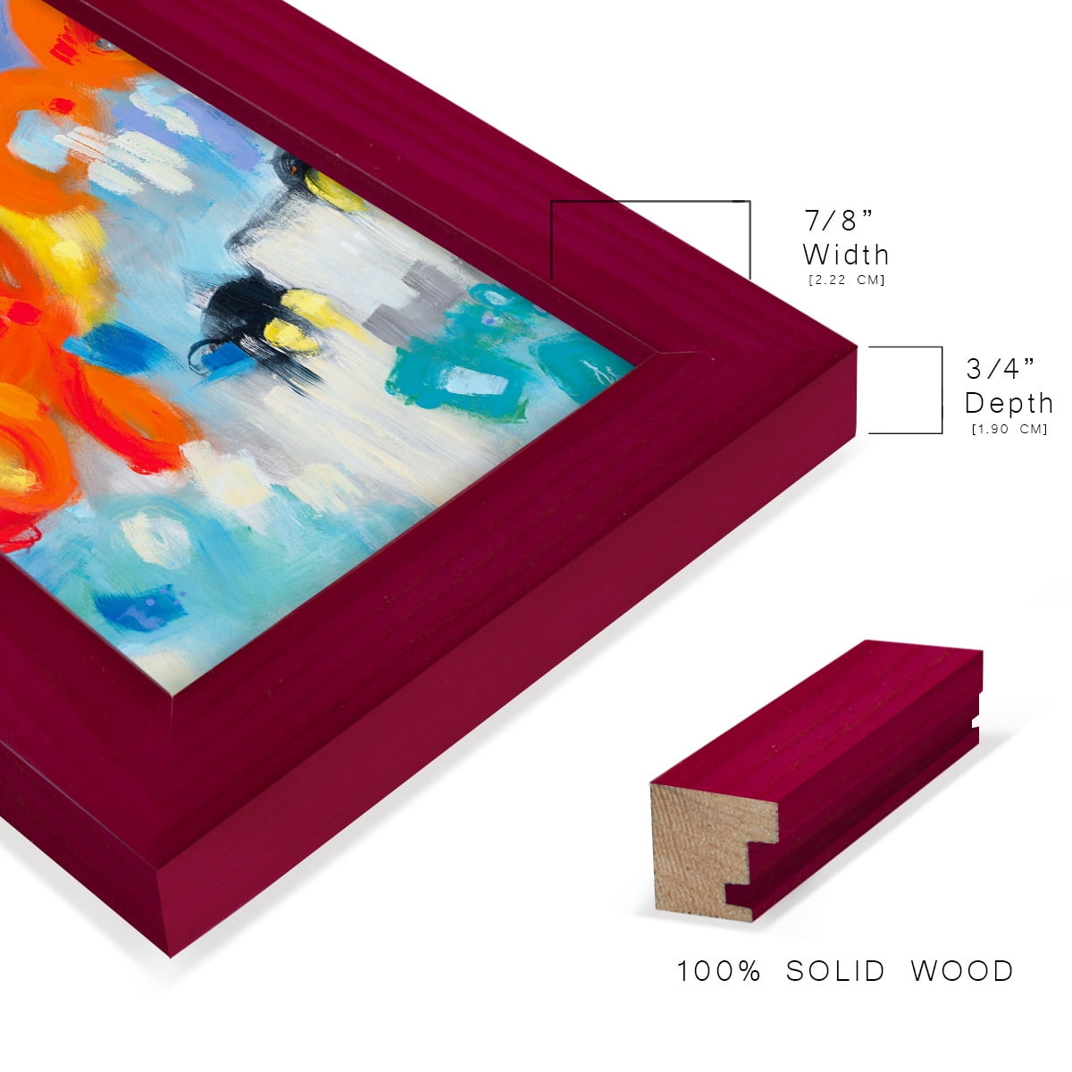 In the Loop V -Framed Print w/glass-Cherry Red