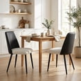 thumbnail image 2 of HOMCOM Dining Chairs Set of 2 Upholstered for Dining Room, Kitchen, Black, 2 of 10
