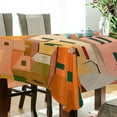 thumbnail image 5 of Yayeee Tablecloths 60" x 120" Rectangle Wrinkle Resistant Party Table Cover, Pink Cityscape Painting, 5 of 8