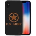 thumbnail image 1 of Case Yard Wooden Case for iPhone-XS-Max Soft TPU Silicone cover Slim Fit Shockproof Wood Protective Phone Cover for Girls Boys Men and Women Supports Wireless Charging US Army Logo Design, 1 of 7