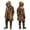 03_Khaki, variant on Kids Medieval Viking Printed Hooded Long Cloak Coat Boys Open Front Mid Length Outerwear Halloween Casual Street Jacket 2 Years To 15 Years