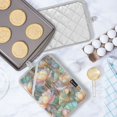 thumbnail image 5 of Yayeee Pot Holders Kitchen Heat Resistant with Pockets 7"x9.8" Cotton Oven Cooking Hot Pads, Colorful Water Lilies Pattern, 5 of 7