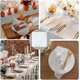 thumbnail image 4 of Juego de 6 servilletas de tela para mesa, servilletas de tela con flecos, servilletas de gasa de algodón lavables y reutilizables de 45 cm para bodas, hoteles, restaurantes, eventos y fiestas (blanco, 4 of 5