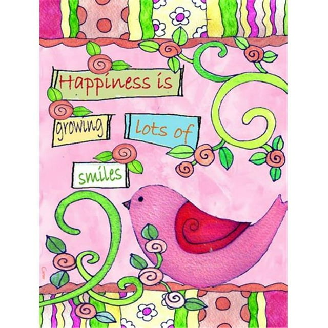 Carolines Treasures PJC1050CHF Flower Happiness In Growing Flag Canvas House Size